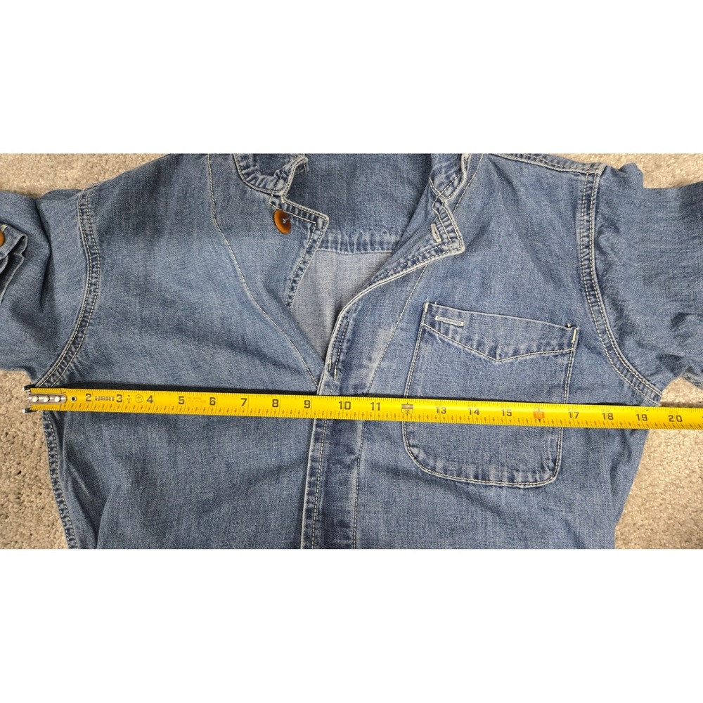 Alex Mill Denim Jumpsuit Medium Wash Cotton Utility Boiler Suit Womens Size M - Picture 5 of 9